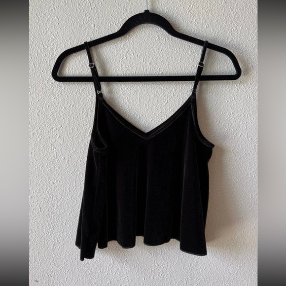 Victoria’s Secret PINK Black Velvet Spaghetti Strap Flowy Tank Size XS - Picture 12 of 12
